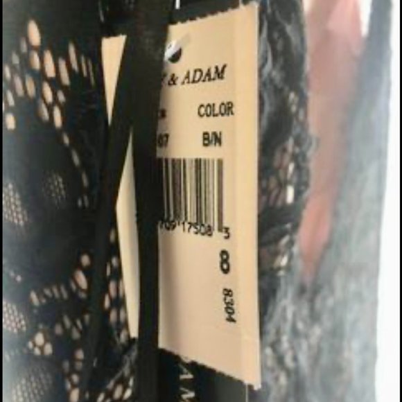 Brand New Betsy and Adam long, black peplum lace gown - Picture 5 of 15